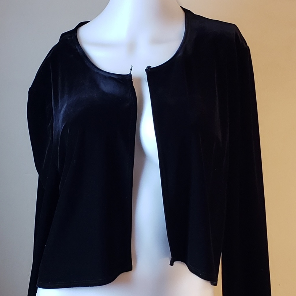 Rampage CDC Black Velvet Cropped Jacket 14 NWD